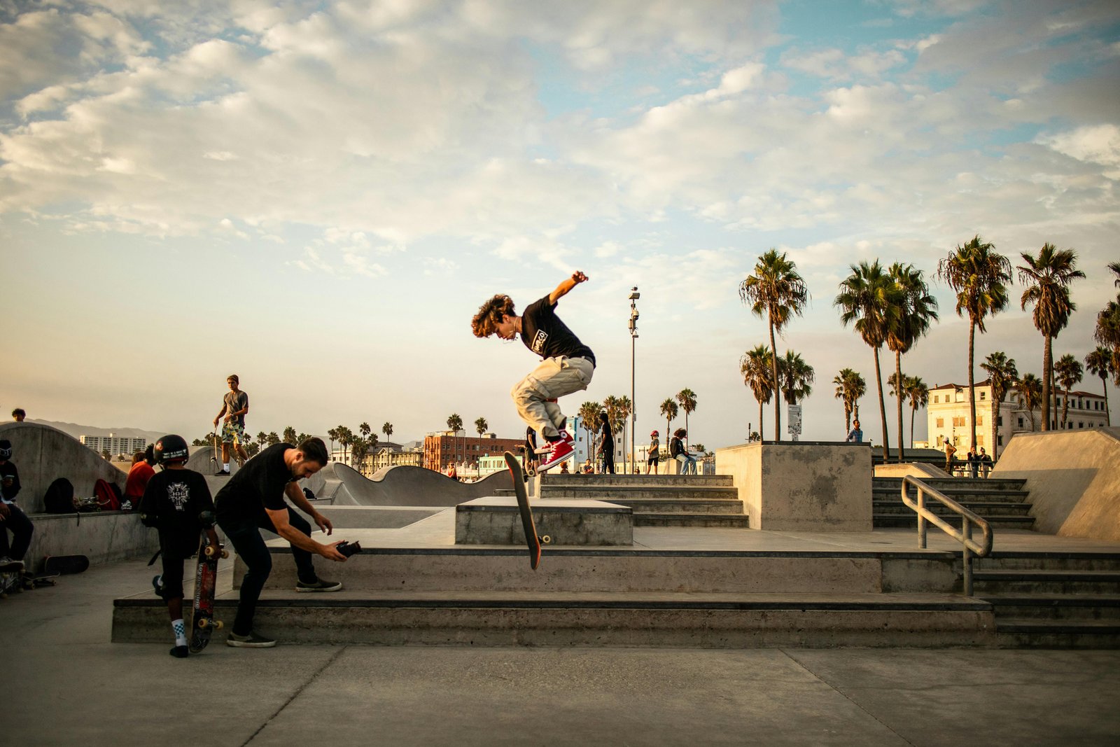 Nick skating through a bowl